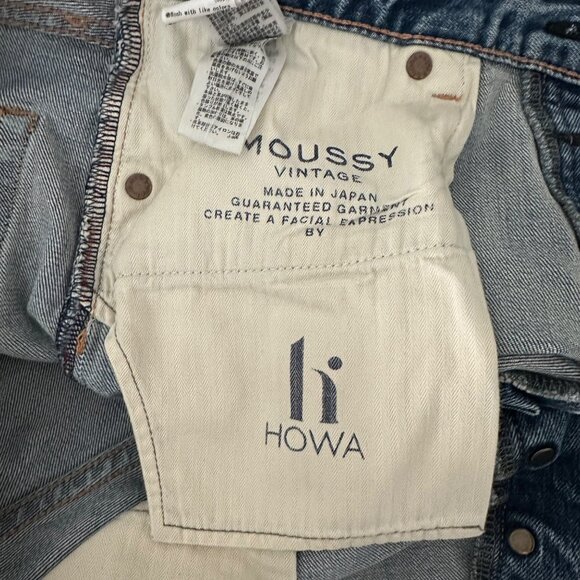 Moussy Vintage Denim Mv Farwell Straight Leg Jeans Cotton Blend Whiskering Fadin - Picture 11 of 14
